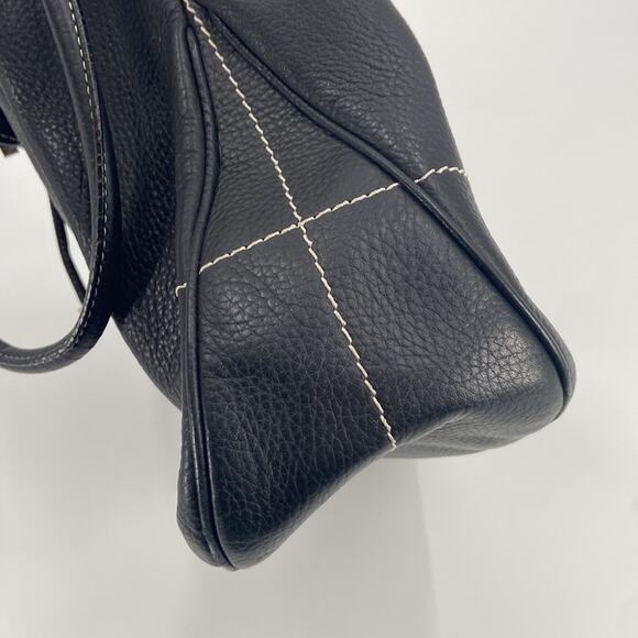 Lamberston Truex black leather drawstring shoulder bag - Picture 6 of 11